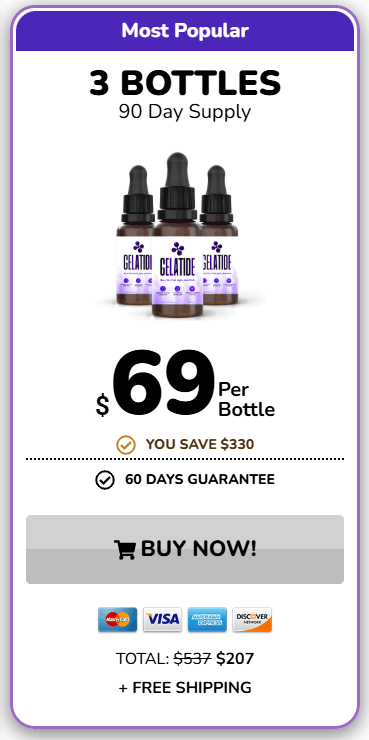 Gelatide three bottles order